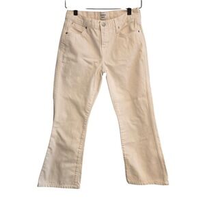 Sunday Best Aritzia Cream Cropped Flare Denim Jeans Womens Size 2 Off White